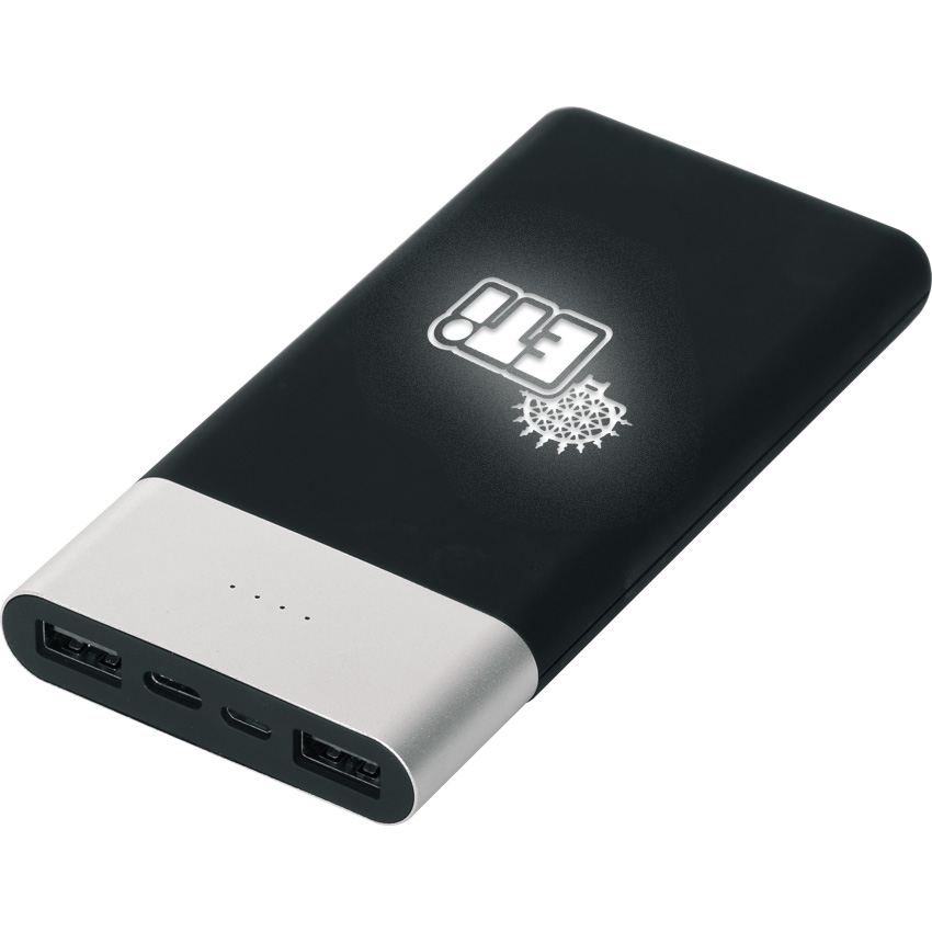 PT-205-powerbank-pwb_790 Powerbank 10.000 mAh Batarya: A + Lithium Polymer Baskı Bölgesi: Ön Yüz Işıklı Baskı / Beyaz Işık Gösterge: Dört Kademeli LED Gösterge Giriş: DC5V 2A (Max) / Micro + IOS Çıkış: DC5V 2.4A (Max) / 2 USB Ağırlık: 195 Gram Ölçüler: 140 x 67 x 15 mm Materyal: Rubber Kablo: 1.5A (Max) Micro ve IOS / Type-C Çoğaltıcı Lütfen telefonunuzu kendi orjinal kablosu ile kullanınız Bataryalarımız test edilmiş olup 2 yıl garantilidir.