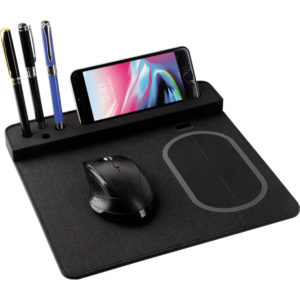 Wireless Şarjlı Mouse Pad Wireless Dizgisi: Tek Sargılı Standart Devre Materyal: PU Tutucular: 4 Kalem + 1 Telefon aksesuardır. Giriş ve Çıkış: 5V / 1A - 5W Lütfen telefonunuzu kendi orjinal kablosu ile kullanınız Bataryalarımız test edilmiş olup 2 yıl garantilidir.